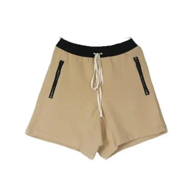 Cotton Men's Shorts Summer Fitness Sports Casual Basketball Shorts Brown