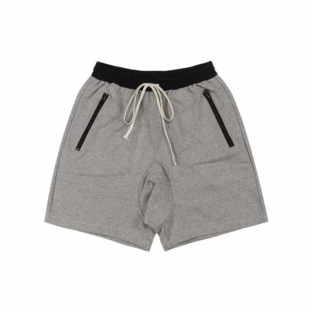 Cotton Men's Shorts Summer Fitness Sports Casual Basketball Shorts Gray